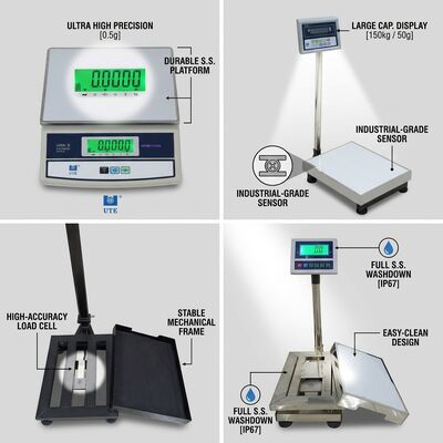 Heavy Duty Digital Weighing Scale 500kg Steel Platform Industrial Warehouse