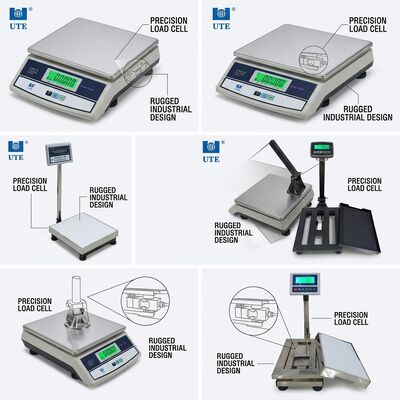 Anti Vibration Digital Weighing Scale 60kg Bench Adjustable Levelling Feet Stable