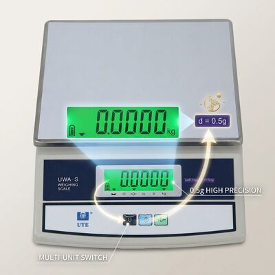 Anti Vibration Digital Weighing Scale 60kg Bench Adjustable Levelling Feet Stable