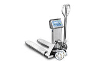 High performance stainless steel pallet truck scales with built-in multirange electronic weighing