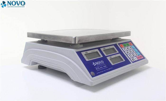 Dual Interval Digital Pricing Scale , Commercial Digital Weighing Scale Green Backlight
