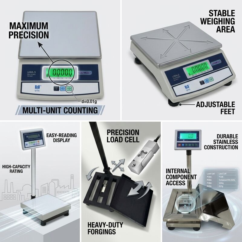 Waterproof Digital Weighing Scale 30kg IP67 Stainless Steel Platform Washdown Housing